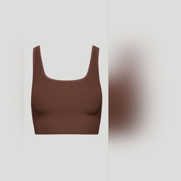 NWOT Babaton Sculpt Knit Squareneck Cropped Tank Aritzia Size 2XL Plus - Picture 2 of 8